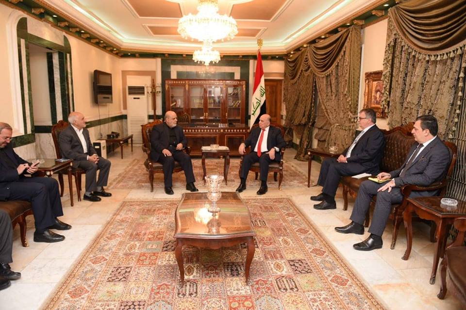 Deputy Prime Minister for Economic Affairs and Minister of Finance Dr. Fuad Hussein receives HE the Ambassador of the Islamic Republic of Iran in Baghdad and his accompanying delegation. 45506188_2103371766642860_6388750469681905664_n